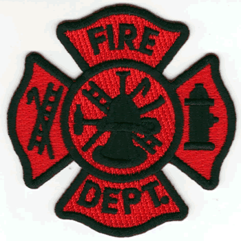 Fireman Department, Superior Quality Iron-On/Saw-On Embroidered Patches - 3x3