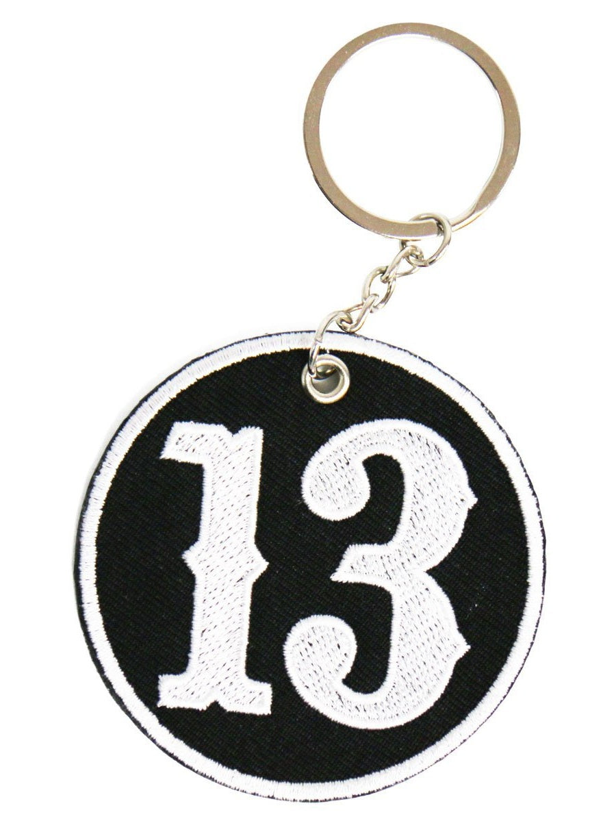 Double Sided Key Chains, CIRCLE 13 - High Quality Embroidered PATCH KEYCHAIN - 3" x 3"