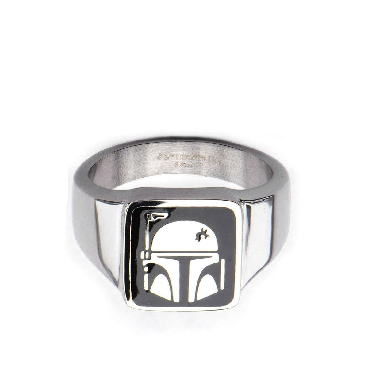 STAR WARS BOBA FETT HELMET RING - BABY YODA Mandalorian Stainless Steel Ring