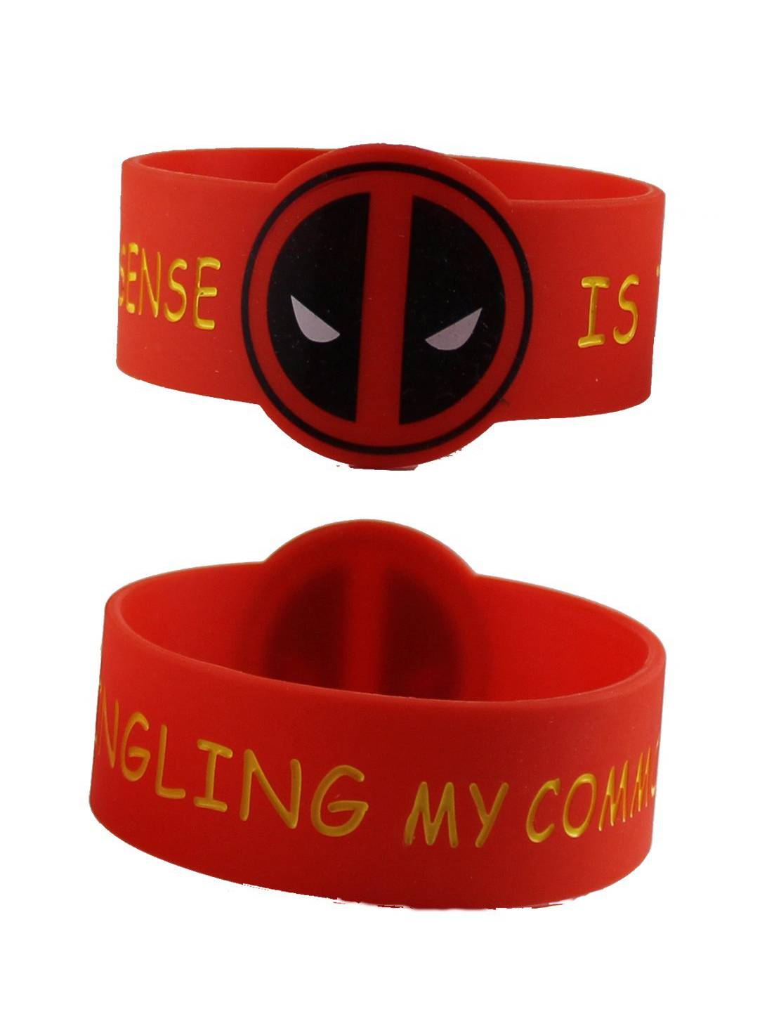 Licenses Products Marvel Extreme Deadpool Common Sense Rubber Wristband Novelty