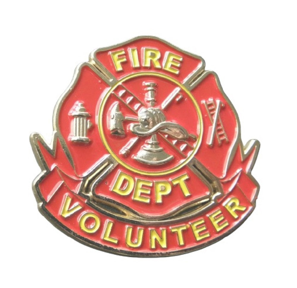 FIRE & EMS, FIRE DEPT LOGO - Original Artwork, Expertly Designed PIN - 1.625"