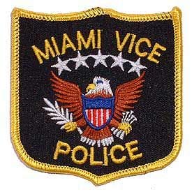 POLICE, Florida Miami - Embroidered Patches, Sew On Patch - 3"