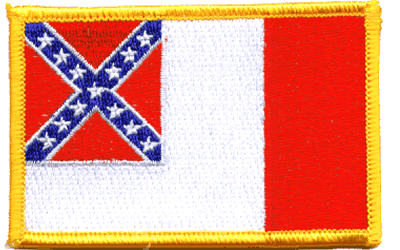 "The Flag of Third Confederate PATCH, Iron-On / Saw-On Embroidered Patch - 3.5"" x 2.25"" Inches"