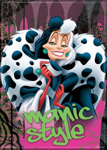 Disney - Manic Style - Cruella DeVille - Refrigerator Magnet
