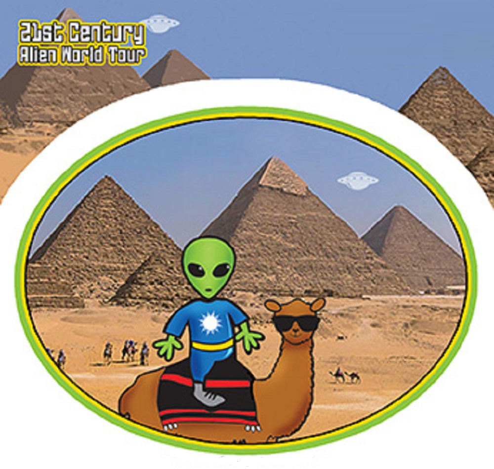 PYRAMID ALIEN STICKER - 21st Century Allien World Tour Weather Resistant, Long Lasting In / Out Die-Cut Sticker