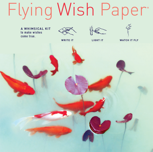 Flying Wish Paper® - Write it., Light it, & Watch it Fly - KOI POND, A Symbol of Good Luck - 5" x 5" - Mini Kits