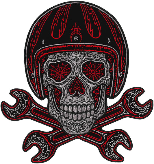 SUGAR WRENCHES, PATCH - High Thread Iron-On Heat Sealed Backing Sew-On Biker's Large Patch - 9" x 9.5"