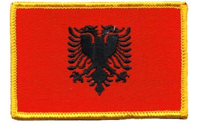 Albania iron-on embroidered patch
