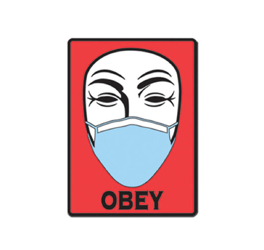 COVID SPECIAL WEAR MASK STAY SAFE, PIN - Obey Masked Guy Fawkes, Novelty Cute Enamel Lapel PIN - 1.25"