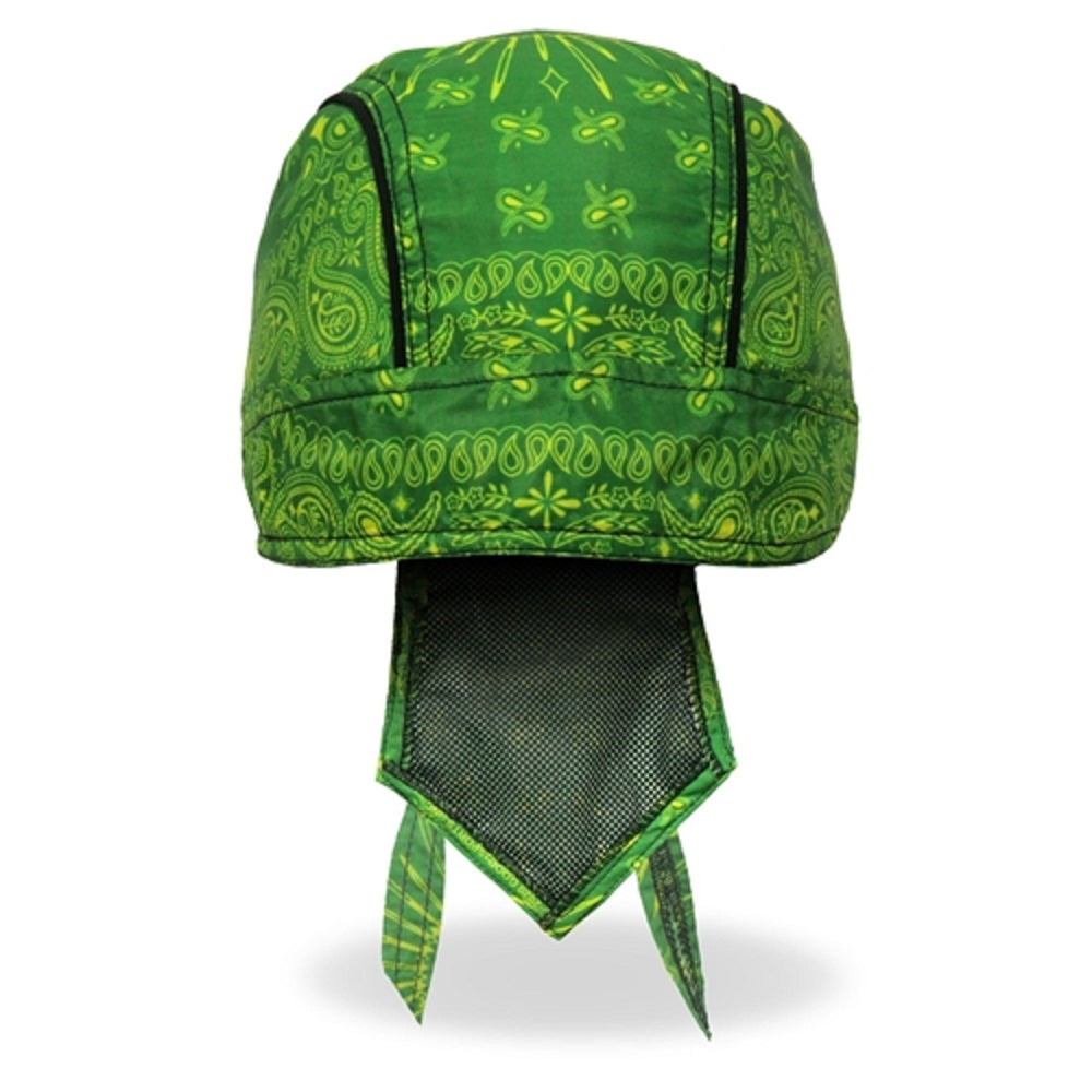 GREEN PAISLEY HEADWRAP - Officially Licensed Original Green Paisley Design Lightweight Biker Machine Washable Head Wrap