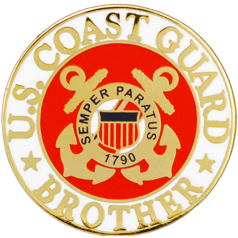 U.S. COAST GUARD, COAST GUARD BROTHER LOGO - Original Artwork, Expertly Designed PIN - 1"