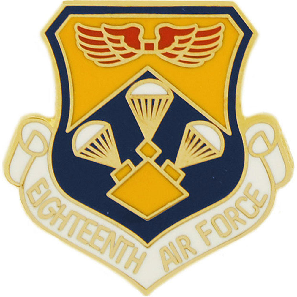 UNITED STATES AIR FORCE EIGHTEENTH BATTALION PIN - USA American Patriotic Original Artwork, Expertly Designed PIN - 1"