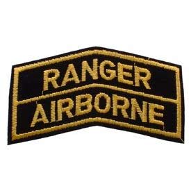 US ARMY, RANGER AIRBORNE - Patriotic Patches, Embroidered Iron On Patch - 3.625"