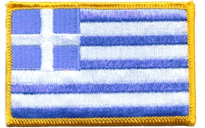 Greece iron-on embroidered patch