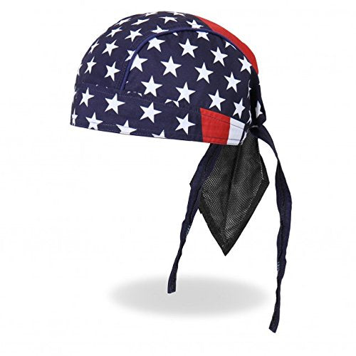 Authentic Bikers Premium Headwraps, AMERICAN FLAG - High Quality Micro-Fiber & Mesh Lining HEADWRAP