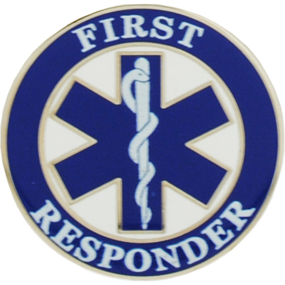 FIRE & EMS, EMERGENCY MEDICAL CARE 1ST RESPONDER - Original Artwork, Expertly Designed PIN - 1"