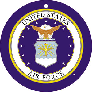 "UNITED STATES AIR FORCE EMBLEM - Officially Licensed Original Artwork Air Freshener Size - 3"""