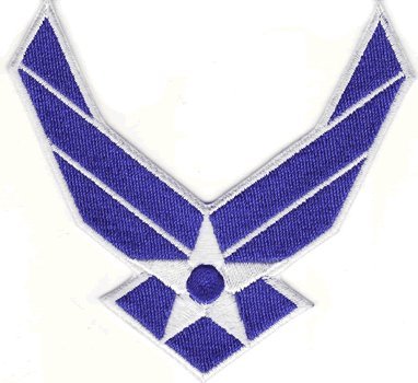 Air Force Logo iron-on embroidered patch