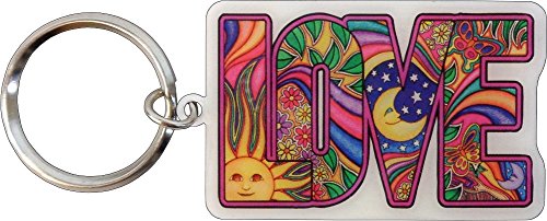 Dan Morris Love - Grateful Dead, Durable METAL KEYCHAIN for Car Motorcycle Home Office Work Keys - 2.25" x 1.5"