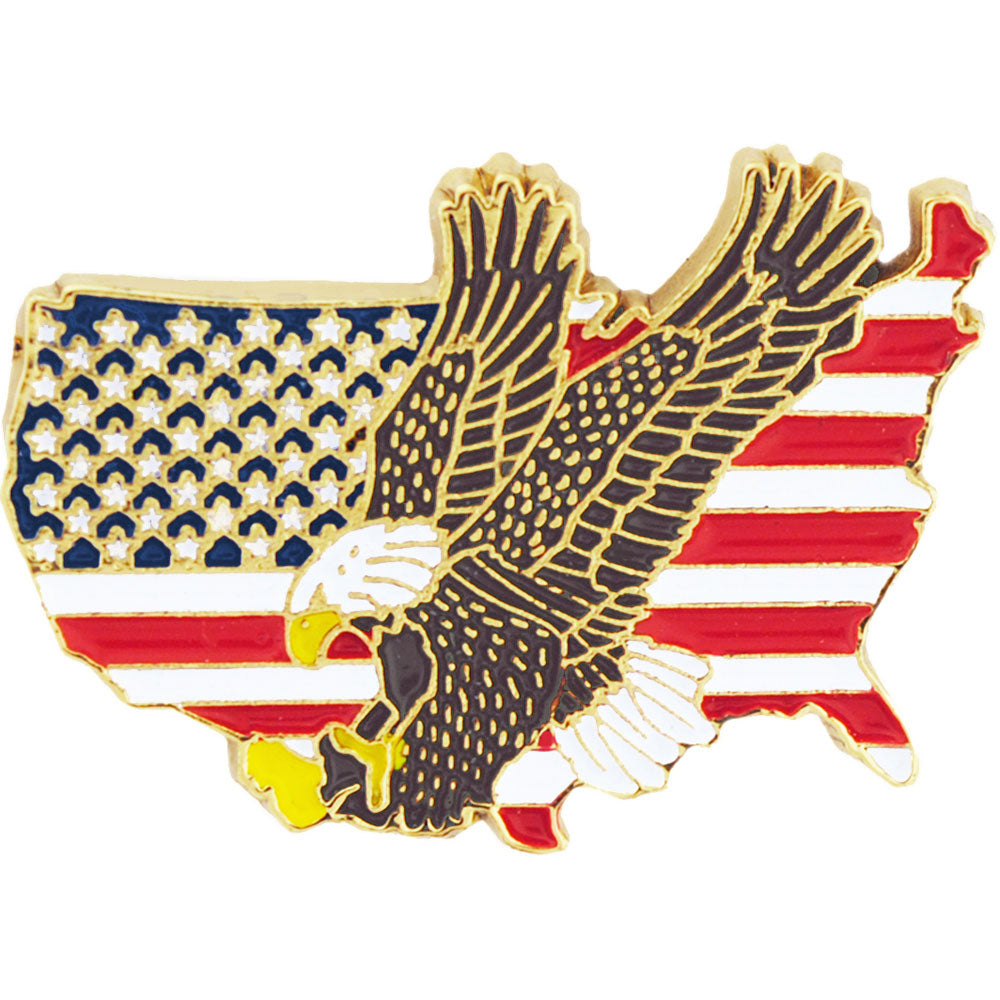 USA & PATRIOTIC, USA EAGLE - Original Artwork, Expertly Designed PIN - 1"
