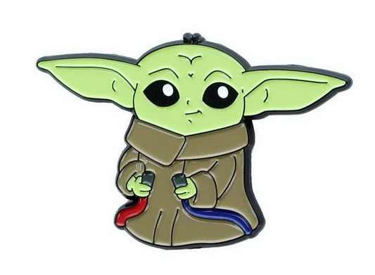 STAR WARS THE MANDALORIAN THE CHILD W/ WIRES PIN, Officially Licensed Original Disney+ Star Wars The Child Enamel Pin