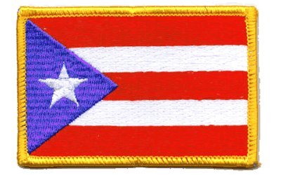 Puerto Rico iron-on embroidered patch