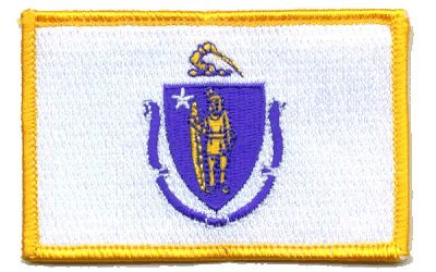 Massachusetts iron-on embroidered patch