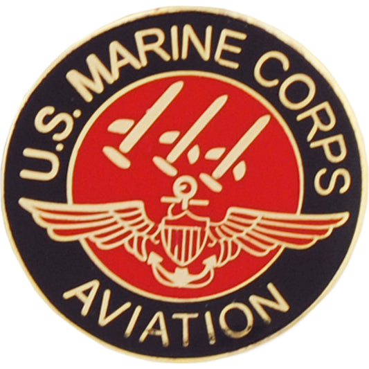 U.S. MARINES, AVIATION - Original Artwork, Expertly Designed PIN Red - 1"