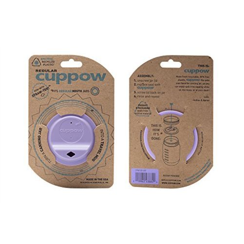 Cuppow Canning Jar Drinking Lid - Regular Mouth - Lavender