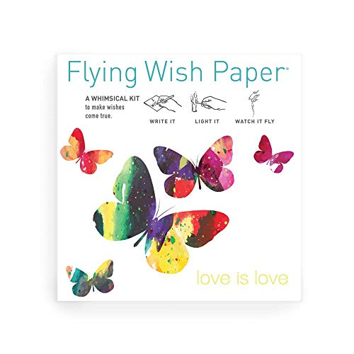 FLYING WISH PAPER® - Love Is Love, Mini Wishing Kit, Licensed Original Artwork, 5" x 5"
