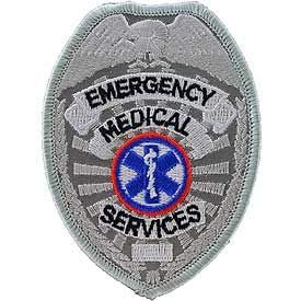 EMS, EMERGENCY MEDICAL SERVICES - Patriotic Patches, Embroidered Iron On Patch - 3.5"