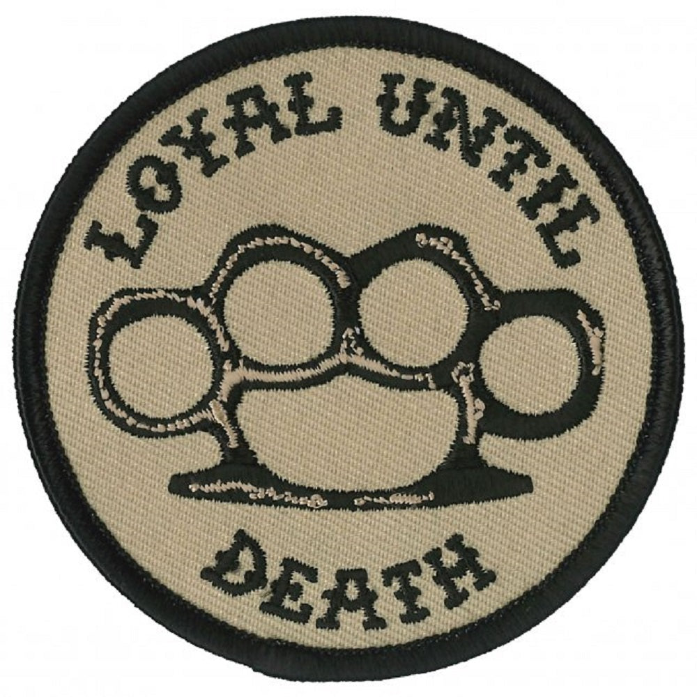 LOYAL UNTIL DEATH, Bikers PATCH, Thread Rayon Iron-On Heat Sealed Backing / Sew-On Embroidered PATCH - 3" x 3"