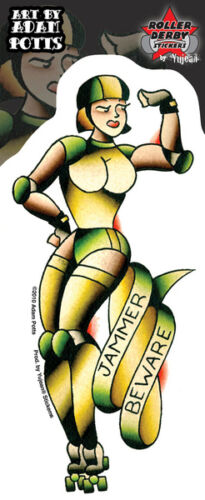 Adam Potts - Roller Derby Jammer Beware - Sticker / Decal