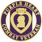 Purple Heart Combat Veteran - Officially Licensed Original Artwork, Expertly Designed , PIN - 1"