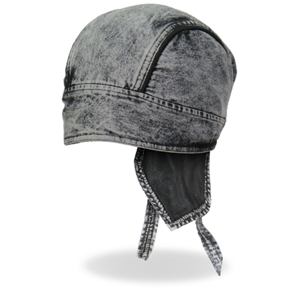 CHARCOAL DYE DENIM HEADWRAP - Officially Licensed Original Charcoal Dye Denim Lightweight Biker Machine Wash Head Wrap