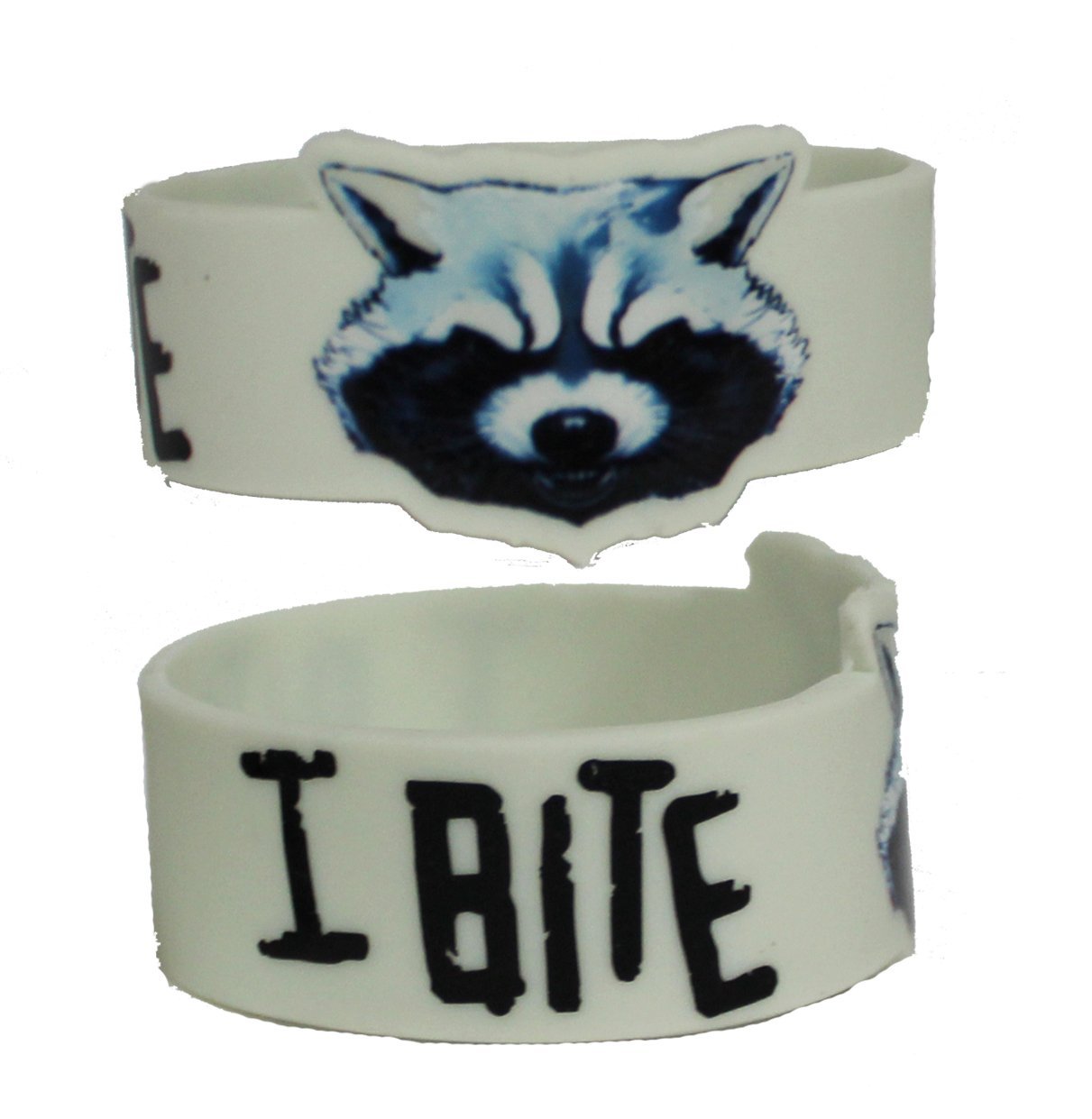 Licenses Products Guardians of The Galaxy Movie Rocket I Bite Rubber Wristband Novelty