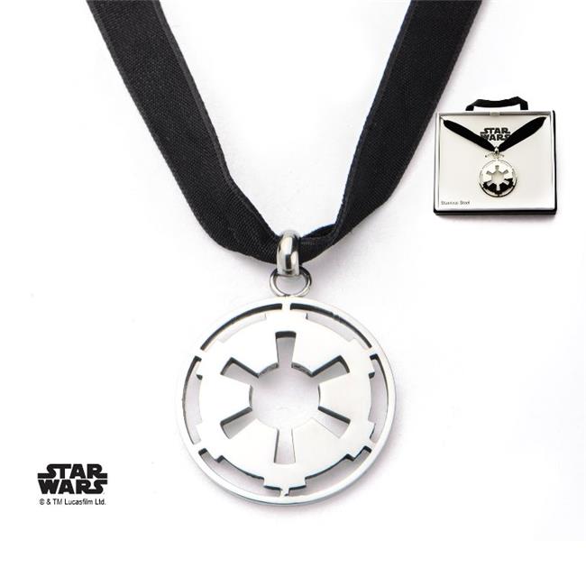 Star Wars Galactic Empire Pendent - Cut Velvet Choker Stainless Steel Necklace