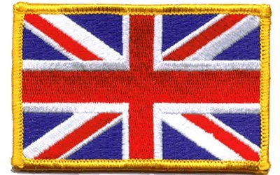 United Kingdom iron-on embroidered patch
