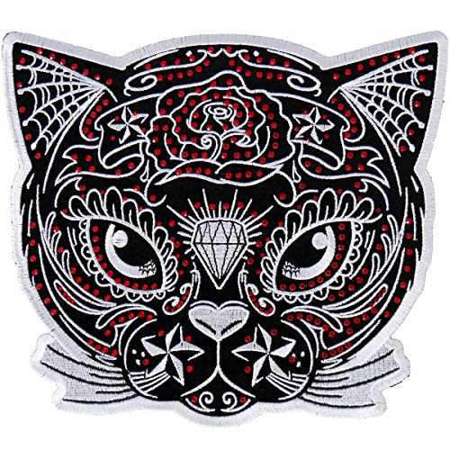 SUGAR CAT, High Quality Iron-On / Saw-On, Heat Sealed Backing Rayon PATCH - 4" x 4"