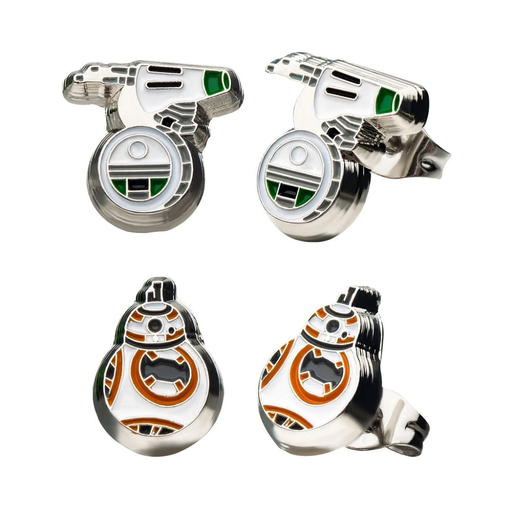 STAR WARS, BB-8 MOVIE EARRING SET - Stainless Steel Enamel Stud EARRINGS SET
