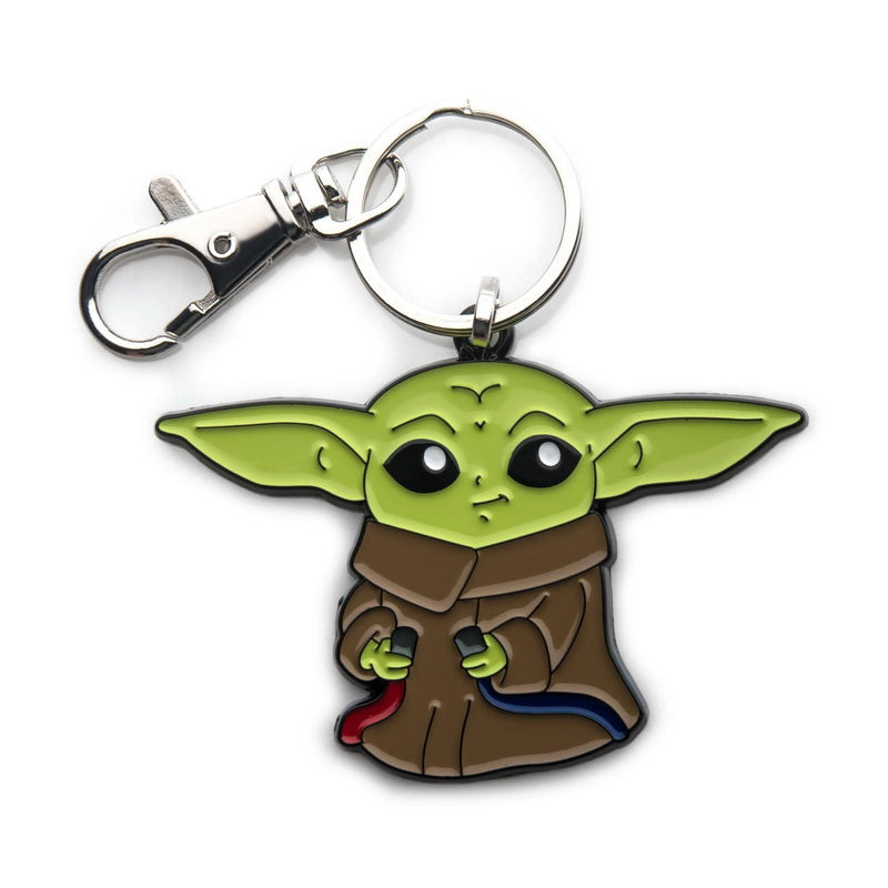 STAR WARS THE MANDALORIAN THE CHILD W/ WIRES KEYCHAIN, Officially Licensed Original Disney+ Star Wars The Child Keychain