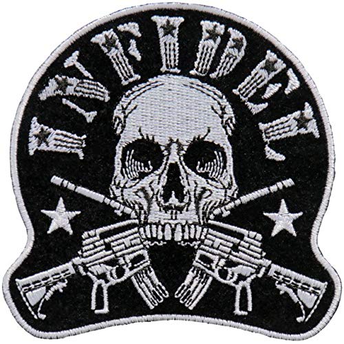 SKULL AMERICAN - Officially Licensed Original Artwork, Iron On PATCH