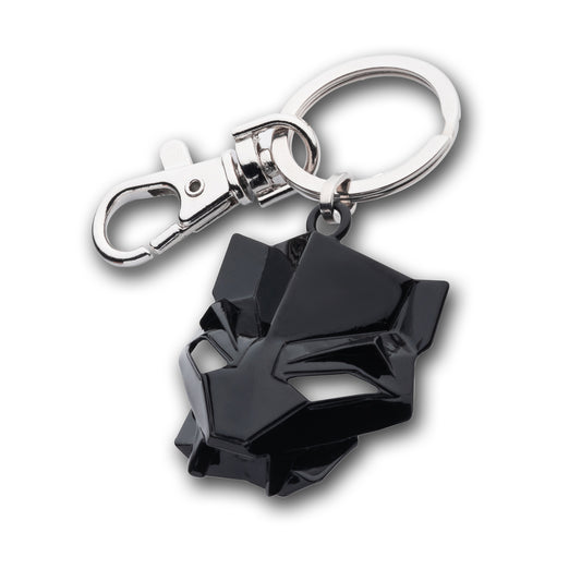 Official Marvel BLACK PANTHER WAKANDA FOREVER 3D HEAD MASK METAL KEYCHAIN, 3.5cm x 3.75cm