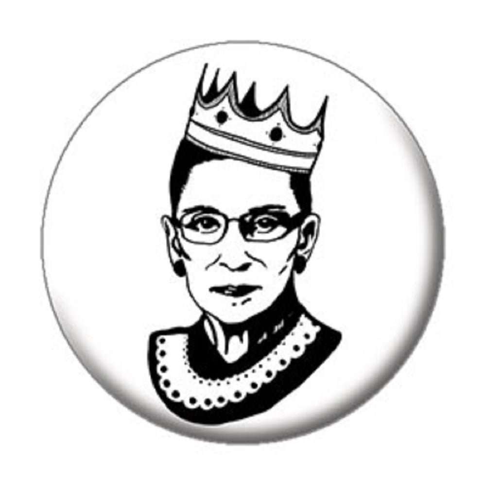 Justice RBG - Ruth Bader Ginsburg Button - CROWN - Officially Licensed Original Artwork, BUTTON - 1.25" x 1.25"