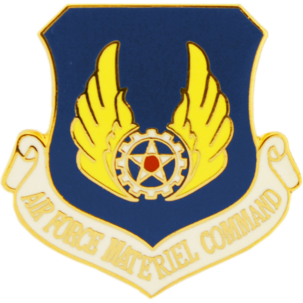 UNITED STATES AIR FORCE AIR MATERIEL COMMAND PIN - USA American Patriotic Original Artwork, Expertly Designed PIN - 1"