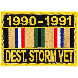 Embroidered Patches - DEST. STORM, RIBB, Iron On Patch - 3.5"