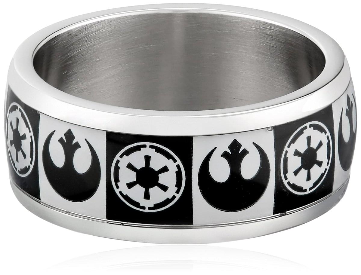 Star Wars Galactic Empire Symbol Ring - Rebel Alliance Symbol Stainless Steel Ring - Size - 07