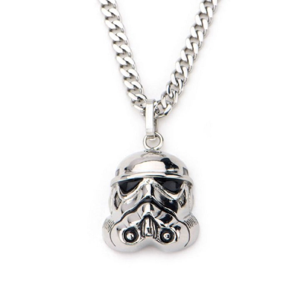 STAR WARS 3D STORMTROOPER PENDANT NECKLACE, Officially Licensed 3D Stormtrooper Stainless Steel Pendant NECKLACE, 22"