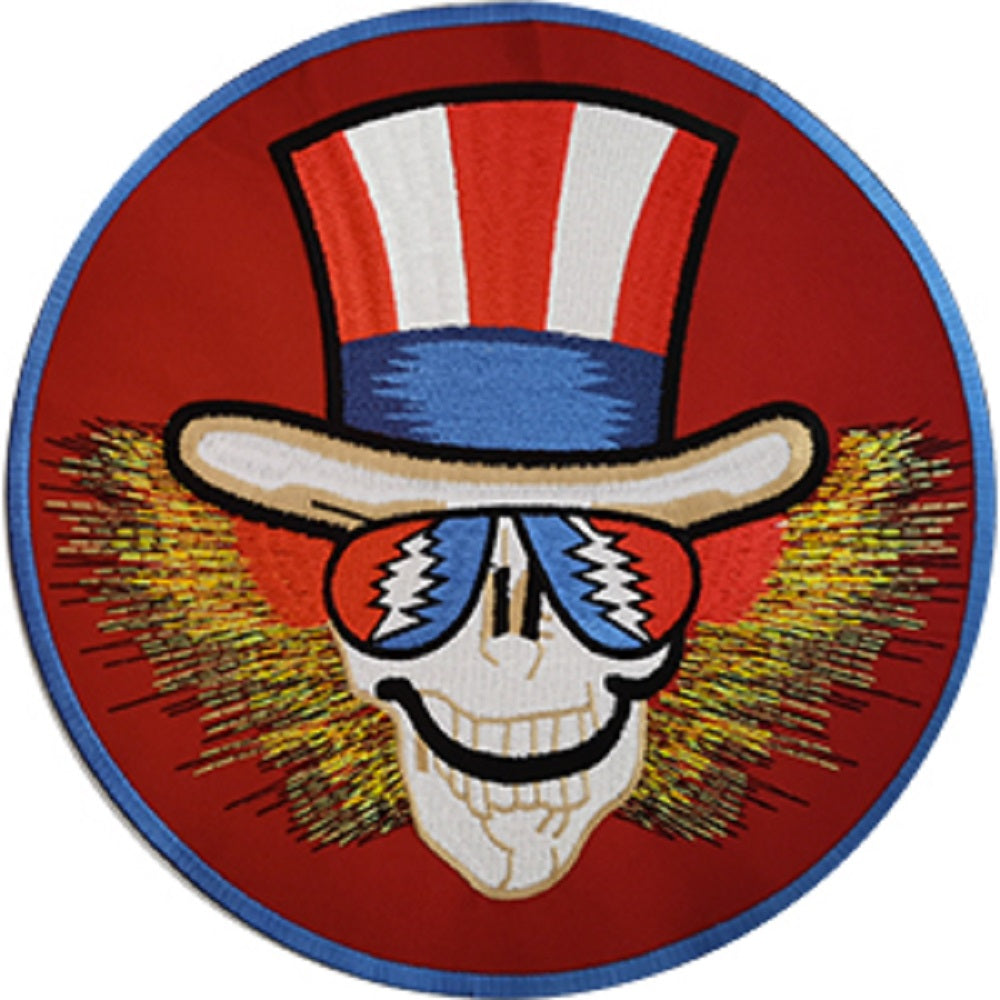 Grateful Dead Uncle Sam Patch - Sew Iron on, Original Embroidered Artwork - Oversized Large Patch - 9.37" x 9.37"