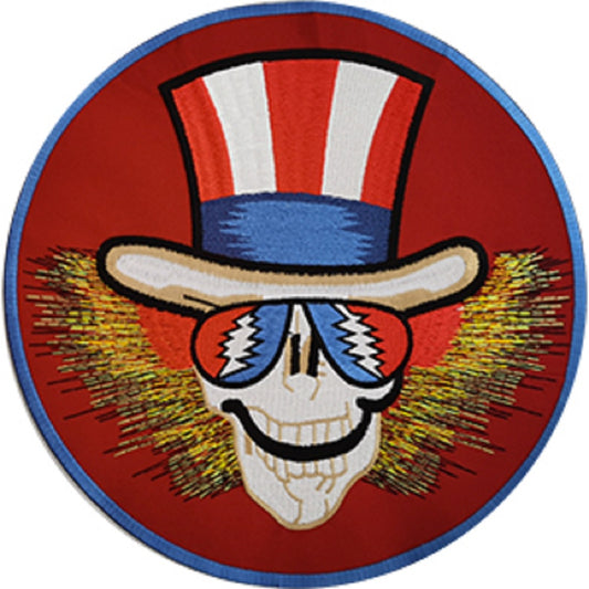 Grateful Dead Uncle Sam Patch - Sew Iron on, Original Embroidered Artwork - Oversized Large Patch - 9.37" x 9.37"
